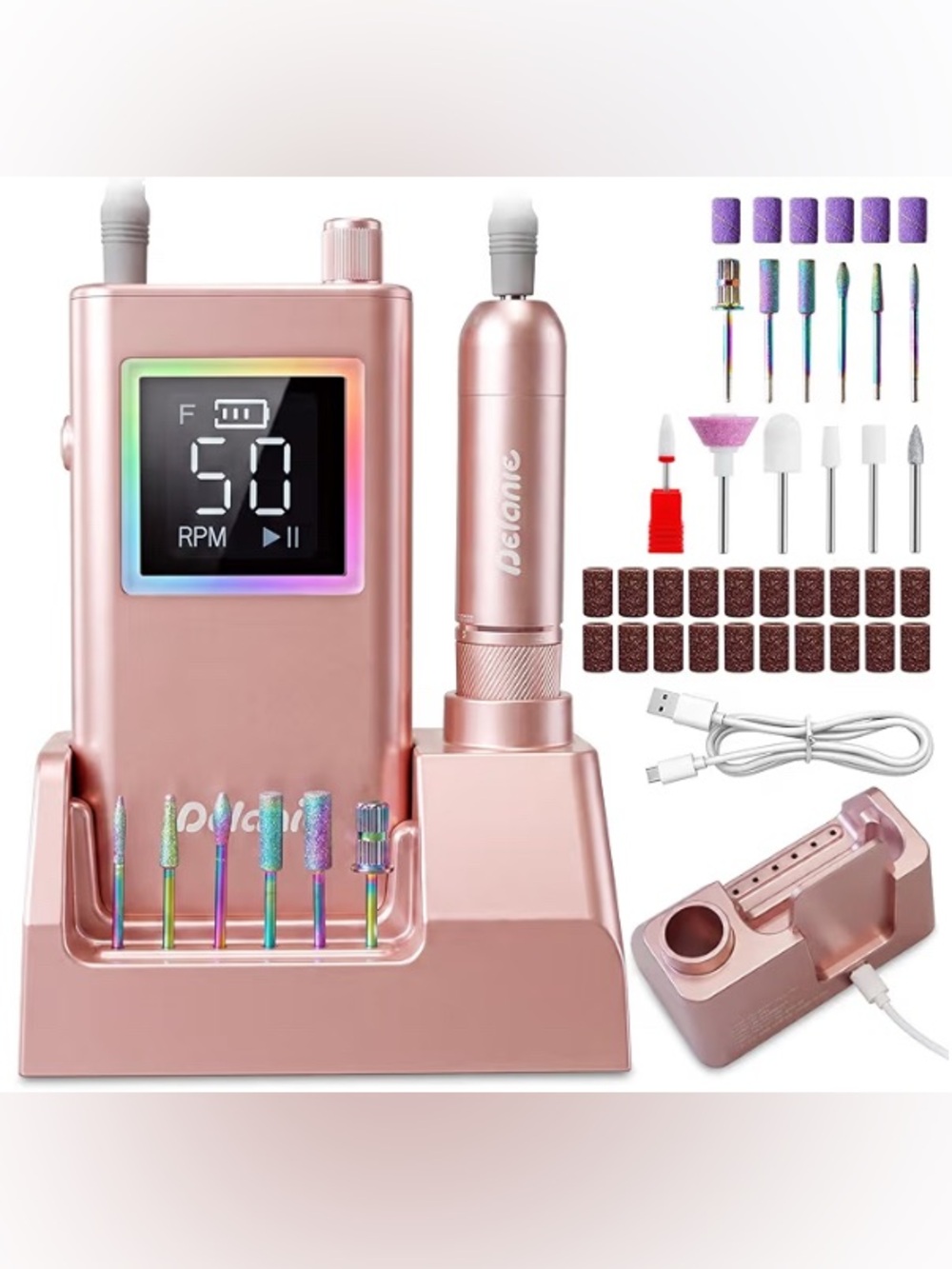 💖 NEW Professional Electric Nail Drill Kit | Rechargeable w/Charging Dock✨
